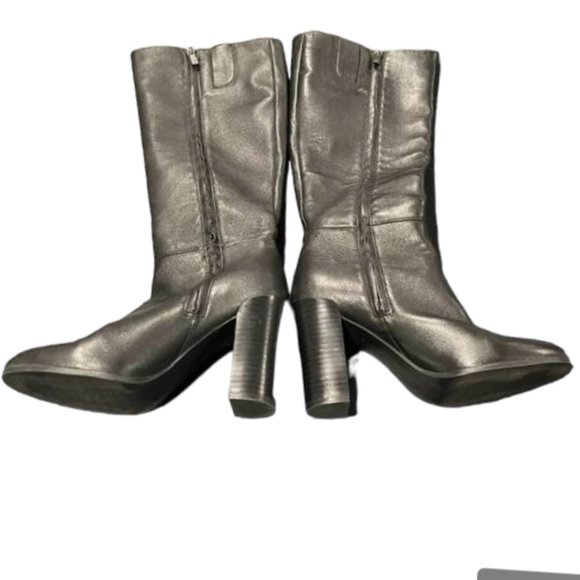 Kenneth Cole New York Tall Genuine Leather Boots Black - size 8.5 - Picture 16 of 16